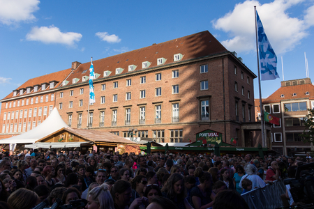 Kiel, Germany - June 17nd 2017: Impressions of the first Day of the Kieler Woche 2017 with the Grand Opening by famous German TV Host Kai Pflaumeのeditorial素材