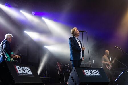 Kiel, Germany - June 18th 2017: The Band Manfred Mann's Earth Band is performing on the Hoern stage during the Kieler Woche 2017のeditorial素材