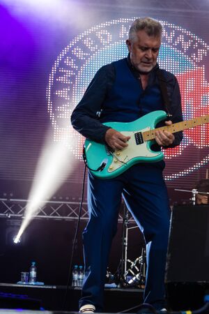 Kiel, Germany - June 18th 2017: The Band Manfred Mann's Earth Band is performing on the Hoern stage during the Kieler Woche 2017のeditorial素材