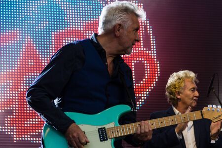 Kiel, Germany - June 18th 2017: The Band Manfred Mann's Earth Band is performing on the Hoern stage during the Kieler Woche 2017のeditorial素材