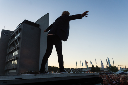 Kiel, Germany - June 18th 2017: The Band Manfred Mann's Earth Band is performing on the Hoern stage during the Kieler Woche 2017のeditorial素材