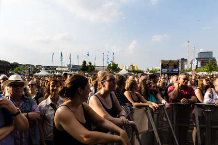 Kiel, Germany - June 19th 2017: The singersongwriter Pohlmann is performing on the HÃ¶rn stage during the Kieler Woche 2017のeditorial素材