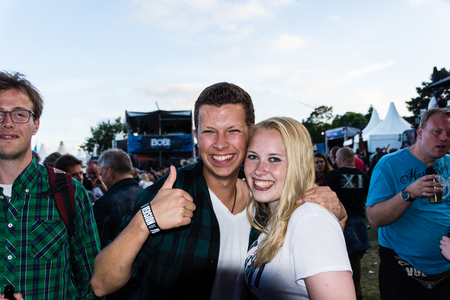 KIEL, GERMANY - June 17 2017:  DJ Beauty and the Beats on the Radio BOB! Camp during the Kieler Woche 2017のeditorial素材