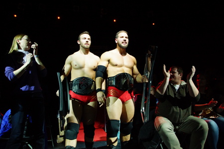 Kiel, Germany - December 08, 2018. The Purge Match (TLC) between Muskelkater and Purge Club for the Maximum Tag Team Titlesのeditorial素材