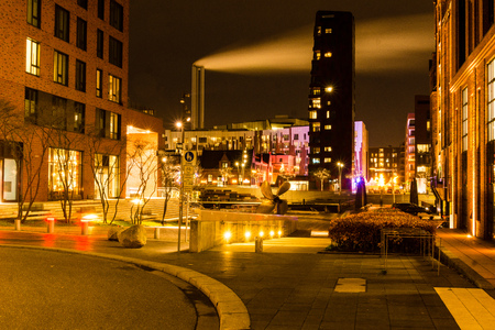 Christmas Market at Ãberseequartier, Hamburg, Germanyのeditorial素材