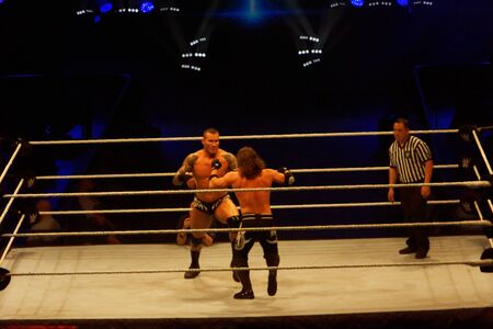 Hamburg, Germany - May 16th 2019: The Wrestling-Match Randy Orton vs. AJ Stylesのeditorial素材