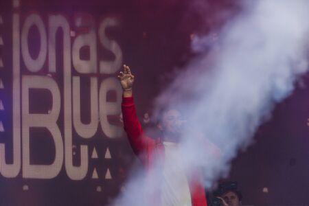 Kiel, Germany - June 21st 2019: DJ Jonas Blue is performing on the Hoernstageのeditorial素材