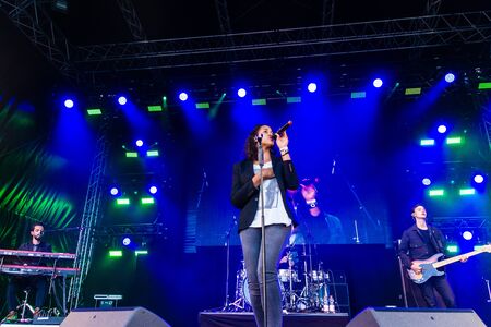 Kiel, Germany - June 22nd 2019: Cassandra Steen & Band are performing on the Rathaus Stage during...