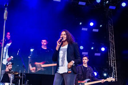 Kiel, Germany - June 22nd 2019: Cassandra Steen & Band are performing on the Rathaus Stage during...