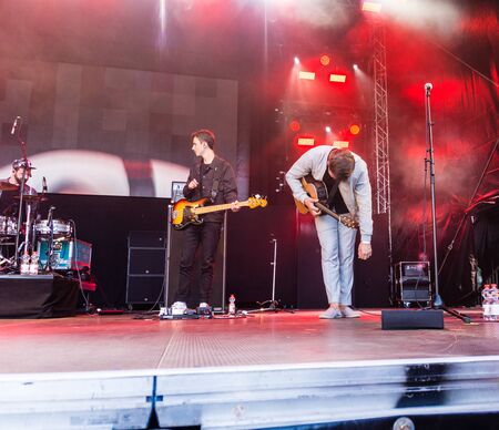 Kiel, Germany - June 22nd 2019: Cassandra Steen & Band are performing on the Rathaus Stage during...