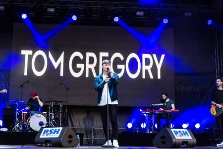 Kiel, Germany - June 23rd 2019: Tom Gregory is performing on the HÃ¶rn Stage