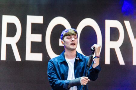 Kiel, Germany - June 23rd 2019: Tom Gregory is performing on the HÃ¶rn Stageのeditorial素材