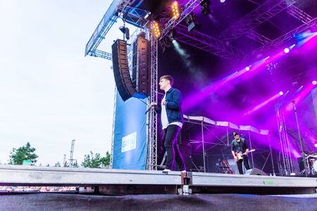 Kiel, Germany - June 23rd 2019: Tom Gregory is performing on the HÃ¶rn Stage