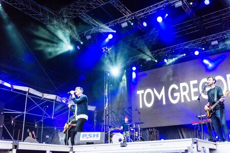 Kiel, Germany - June 23rd 2019: Tom Gregory is performing on the HÃ¶rn Stage