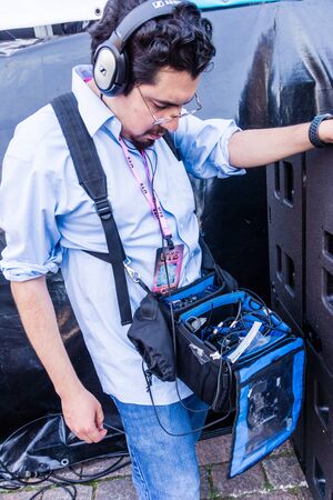 Kiel, Germany - June 24th 2019: Filming the Netflix Documentary "UTE - Music makes me fly" during the 125th Kiel Week 2019のeditorial素材