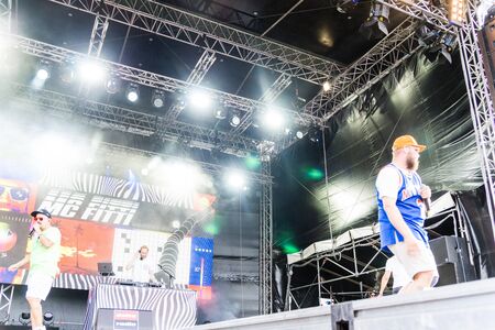 Kiel, Germany - June 24th 2019: The Rapper MC Fitti is performing on the Hoern Stage