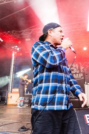 Kiel, Germany - June 24th 2019: The Band Ugly Kid Joe is performing in the Radio BOB! Rock Camp