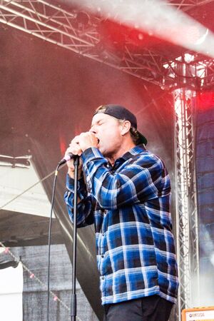 Kiel, Germany - June 24th 2019: The Band Ugly Kid Joe is performing in the Radio BOB! Rock Camp