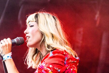 Kiel, Germany - June 25th 2019: Electropop music group "MIA" from Berlin is performing on the Rathaus Stage during the 125th Kiel Weekのeditorial素材