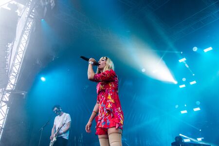 Kiel, Germany - June 25th 2019: Electropop music group "MIA" from Berlin is performing on the Rathaus Stage during the 125th Kiel Weekのeditorial素材