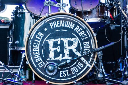 Kiel, Germany - June 27th 2019: The band ElbRebellen is rocking the Radio BOB! Rock Camp