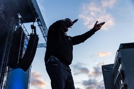 Kiel, Germany - June 27th 2019: The Rapper Kool Savas is performing on the HÃ¶rn Stageのeditorial素材