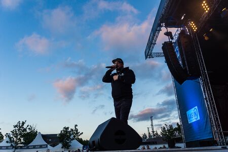 Kiel, Germany - June 27th 2019: The Rapper Kool Savas is performing on the HÃ¶rn Stageのeditorial素材