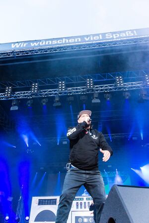 Kiel, Germany - June 27th 2019: The Rapper Kool Savas is performing on the HÃ¶rn Stage