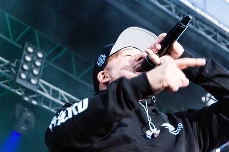 Kiel, Germany - June 27th 2019: The Rapper Kool Savas is performing on the HÃ¶rn Stageのeditorial素材