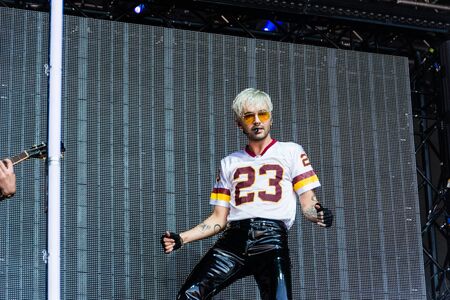 Kiel, Germany - June 28tht 2019:  The Band "Tokio Hotel" is performing on the HÃ¶rn Stageのeditorial素材