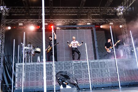 Kiel, Germany - June 28tht 2019:  The Band "Tokio Hotel" is performing on the HÃ¶rn Stageのeditorial素材