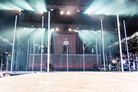 Kiel, Germany - June 28tht 2019:  The Band "Tokio Hotel" is performing on the HÃ¶rn Stageのeditorial素材