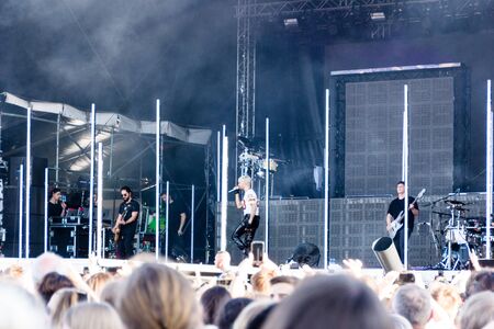 Kiel, Germany - June 28tht 2019:  The Band "Tokio Hotel" is performing on the HÃ¶rn Stageのeditorial素材