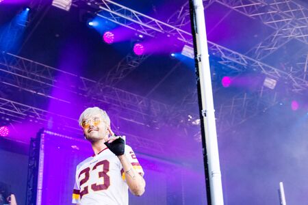 Kiel, Germany - June 28tht 2019:  The Band Tokio Hotel is performing on the HÃ¶rn Stage