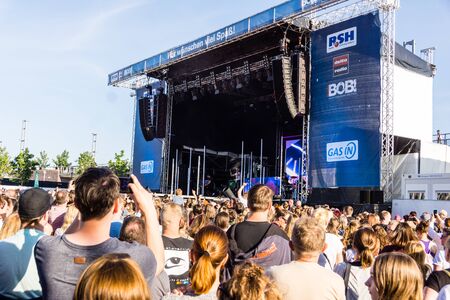 Kiel, Germany - June 28tht 2019:  The Band Tokio Hotel is performing on the HÃ¶rn Stage