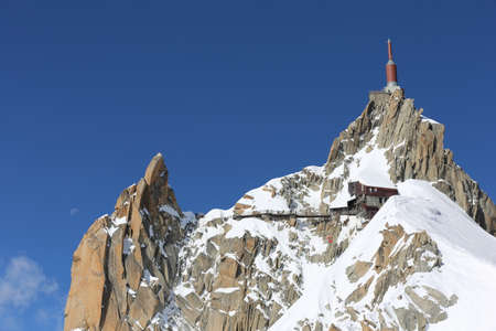 view of an alpine mountain landscape near Mont Blanc, Chamonix, Switzerlandの写真素材