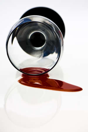 Spilled red wineの写真素材