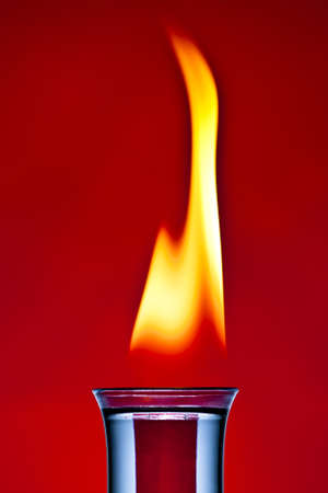 A flaming cocktailの写真素材