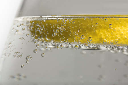 G&T with lemon and bubblesの写真素材