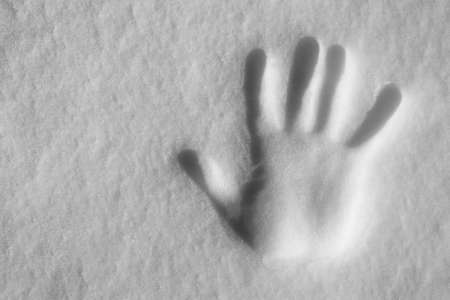 Snowy Hand printの写真素材