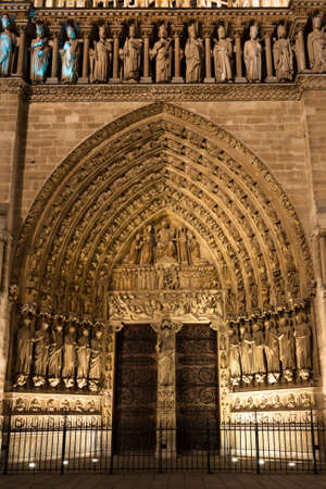 Doors at Notre Dame Cathederal in Paris France