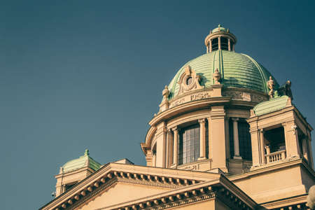 Vintage looking St. Stephen's Basilica in Budapest, Hungary
