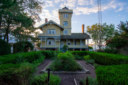 The Historic Hereford Lighthouse Built in Victorian Style in Wildwood New Jerseyの写真素材
