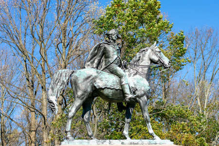 The Statue of General Anthony Wayne on his horse at Valley Forge National Historical Parkのeditorial素材