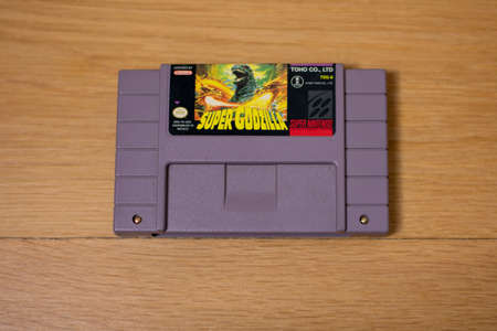 Super Godzilla For the Super Nintendo Entertainment System, a Popular Retro Video Gameのeditorial素材