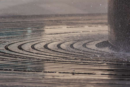 Fountain on Freedom Square in Brno, Czech Republic.
 Nice bokeh.の写真素材