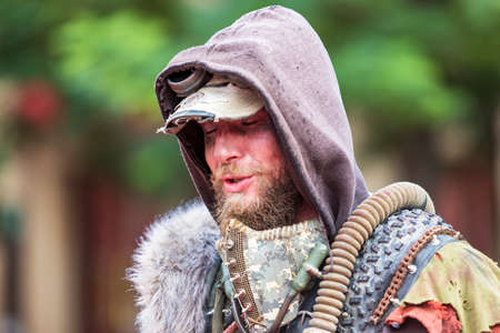 Brno, Czech Republic, September 28, 2019 - Zombie Walk Brno - portraits of people wearing masks for the march through Brno.のeditorial素材