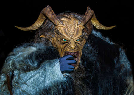 Devils Krampus at a parade in the Czech Republic