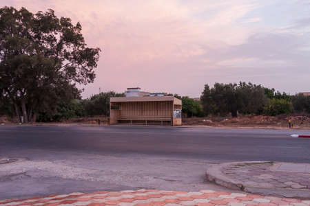 El Kantaoui Tunisia - View of a regular bus stopの写真素材
