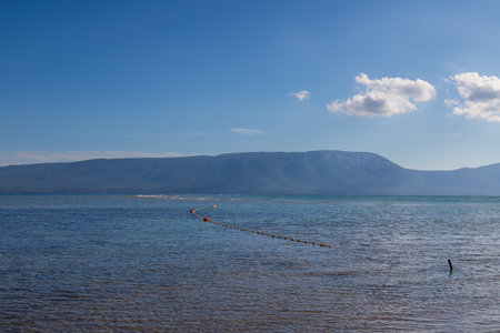 Seaside landscape in the Peljesac region of Croatia.の写真素材
